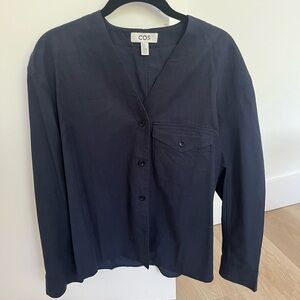 COS Women’s Navy Button Up